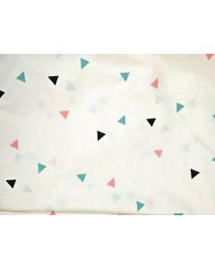 Cream Triangle Geometric Fabric 