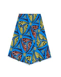 Craft Jones African Super wax blue print fabric - per yard