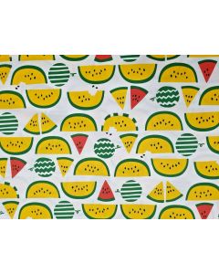 African Super Wax Green Yellow Flower print fabric