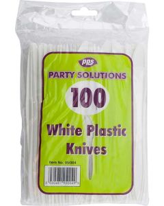 Plastic Cutlery Knives White 100 Pack