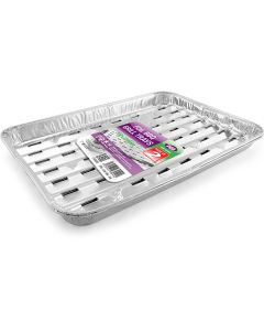 Foil BBQ Grill Trays 33cm x 23cm 2 Pack