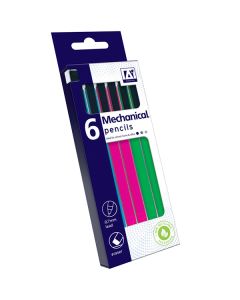 Mechanical Pencils Assorted Colours 6 Pack