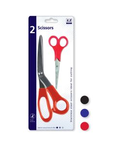 Scissors 4" & 8" Assorted Colours 2-Pack