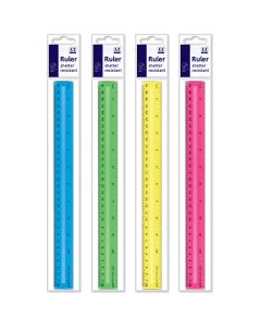 Shatter Resistant 30cm/12" Ruler Assorted Colours