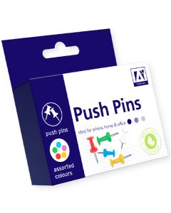 Reusable Push Pins 100pc Assorted Colours