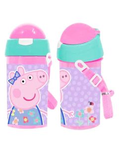 Peppa Pig Flip-Top Straw Water Bottle