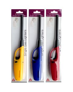 Prima Single Gas Lighter Assorted Colours Transparent CDU