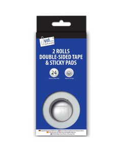 Just Stationery Double-Sided Tape & Sticky Pads 2 Pack