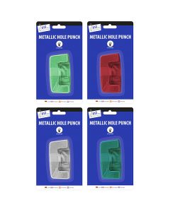 Just Stationery Metallic 2 Hole Punch Assorted Colours