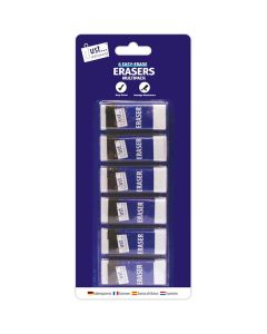 Just Stationery Smudge Resistant Eraser 6 Pack