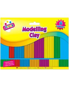 Artbox Modelling Clay Assorted Colours 6 Strips