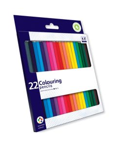 Colouring Pencils Assorted Colours 22 Pack