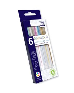 Metallic & Pearlised Gel Pens Assorted 6 Pack