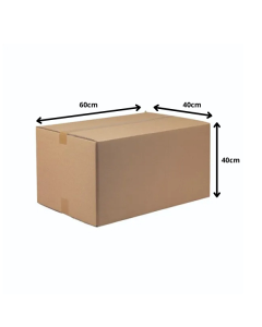 Strong Plain Double Wall Cardboard Box 60cm X 40cm X 40cm