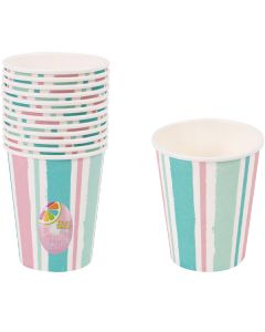 Bello Stripe Paper Tumbler 8oz 12 Pack