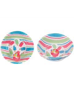 Bello Stripe Lolly Paper Bowl 13cm 8 Pack