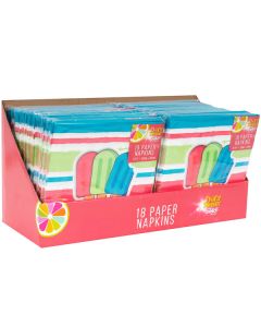 Bello Stripe Lolly Paper Napkins 18 Pack CDU