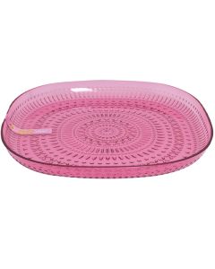 Bello Plastic Pink Aztec Large Plate 25cm