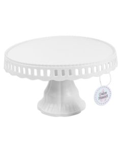 White Plastic Cake Stand 28cm X 17cm