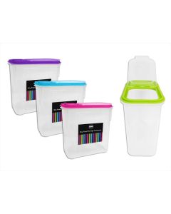 Dry Food Storage Containers 2ltr 4 Assorted Colours