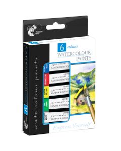 Chiltern Arts Assorted Colour Watercolour Paints 6 Pack