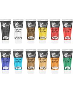 Chiltern Arts Acrylic Paint Tube 120ml Assorted Colours