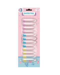 DID Diaper Pins Assorted Colours 12 Pack