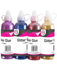 DID Glitter Glue 120ml Assorted Colours