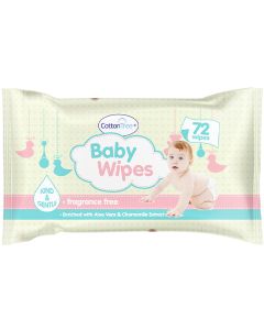 Cotton Tree Kind & Gentle Baby Wipes 72 Pack