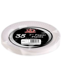 Deluxe Disposable 7" Paper Plates 35 Pack