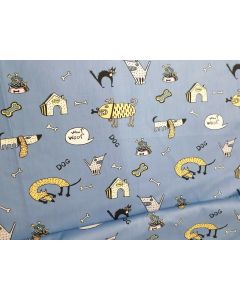 Craft Jones Sky Blue Star cotton print fabric