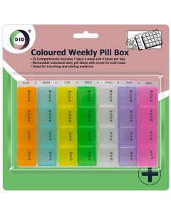 DID Coloured Weekly Pill Box