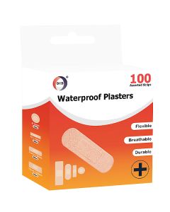 DID Waterproof Plasters Assorted Sizes 100 Pack