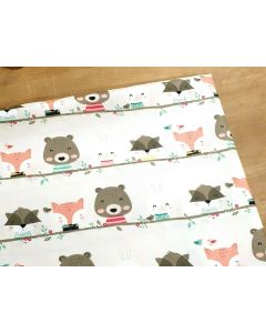 Craft Jones Bear Fox print fabric