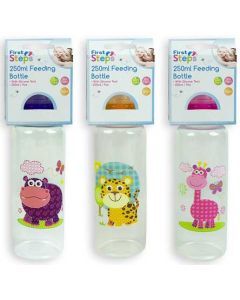 First Steps Safari Baby Feeding Bottle 250ml