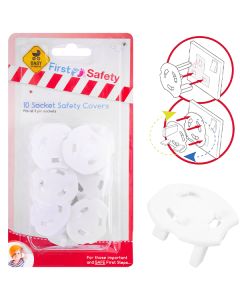 First Safety 3 Pin Socket Safety Covers 10 Pack