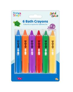 First Steps Bath Crayons Assorted Colours 6 Pack