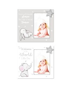 Hugs & Kisses Wooden Baby Photo Frames Assorted 20cm X 18cm