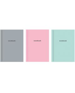 Just Stationery A6 Pastel Hardback Ruled Notebook Assorted Colours