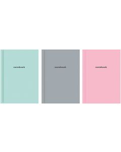 Just Stationery A4 Pastel Hardback Ruled Notebook Assorted Colours