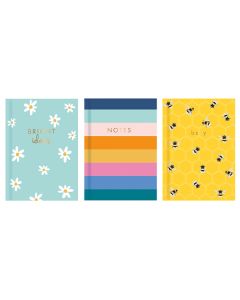 Just Stationery A6 Brights Hardback Notebook Assorted