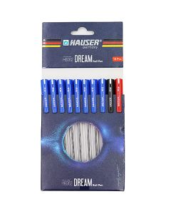 Hauser Dream Assorted Colour Premium Ball Pen 10 Pack