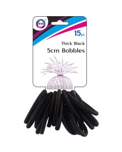 DID 5cm Thick Black Bobbles 15pc