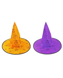 Halloween Spider & Cobweb Witch Hat Assorted Colours