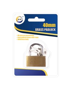 DID 40mm Brass Padlock With 3 Keys