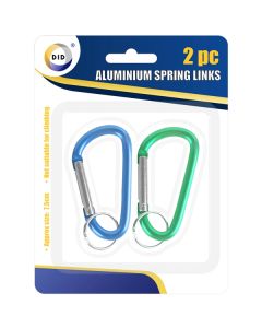 DID Assorted Colour Aluminium Spring Links 2 Pack