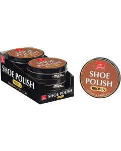 Jump Brown Shoe Polish Tin 80g CDU