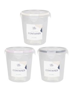 Cooke & Miller Round Clip Lock Container 500ml Assorted Colours