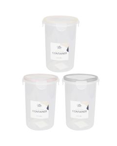 Cooke & Miller Round Clip Lock Container 900ml Assorted Colours