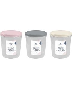 Cooke & Miller Round Plastic Container 3l Assorted Colours